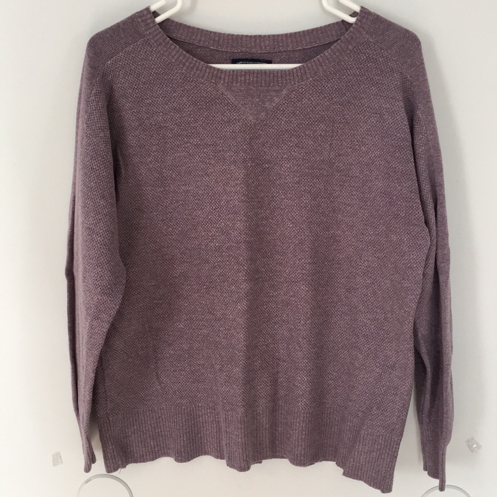 American Eagle Purple Crewneck Sweater